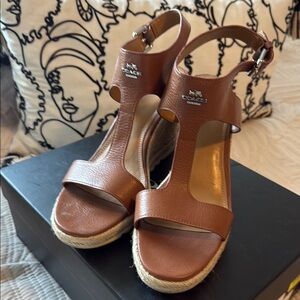 Coach Women's Tan Espadrille Sandals